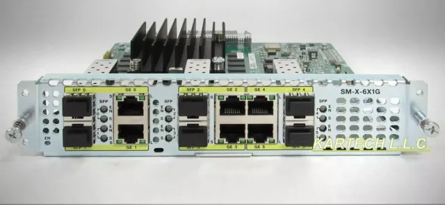 Cisco SM-X-6X1G 6 Port SFP Gigabit Ethernet Dual Mode GE / SF ISR44 Module