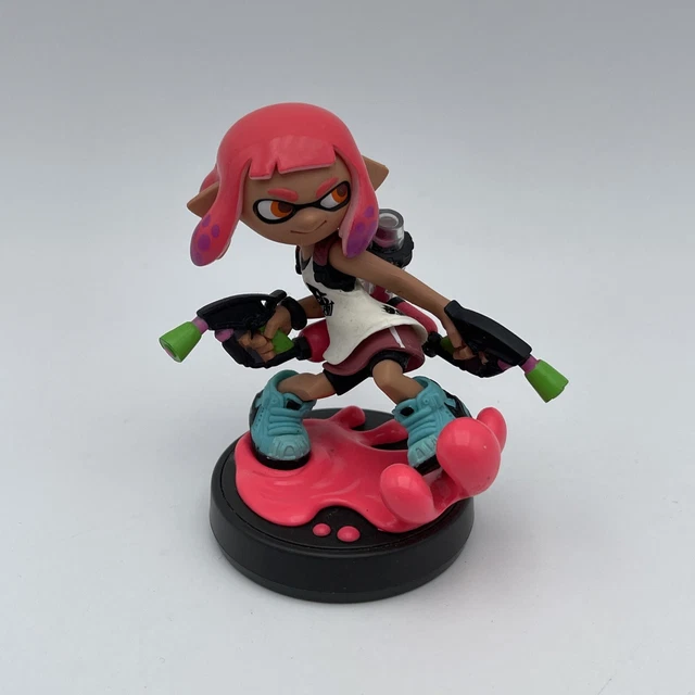 FIGURINE AMIIBO SPLATOON Fille inkling Rose néon / Girl Pink EUR 19