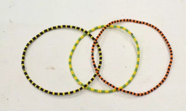 African Zulu Beaded Bangle Bracelet Set RSA