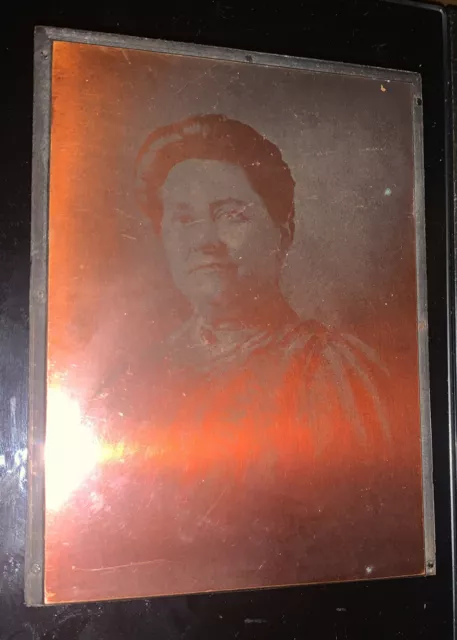 COPPER PLATE ETCHING PRINTING BLOCK-Katie Melvin Quinn, Chrisfield Times 5 X 4 “
