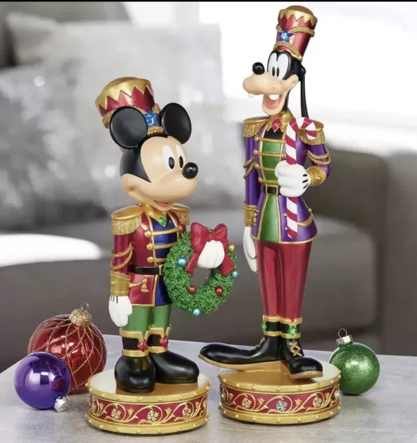 Disney Christmas Mickey And Goofy Nutcracker Musical LED Light Up Decoration