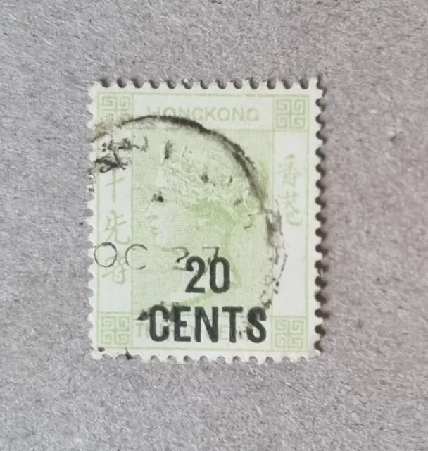 STAMPS HONG KONG 1891 20c SG45 USED - #7817a