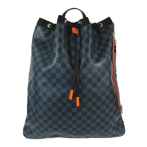 Louis Vuitton Damier Cobalt Gym Backpack Rucksack Purse Shoulder Bag N40170