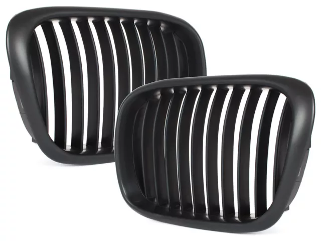 GRILLE CALANDRE GAUCHE + DROIT MAT NOIRE POUR BMW 5er 5 E39 00-04