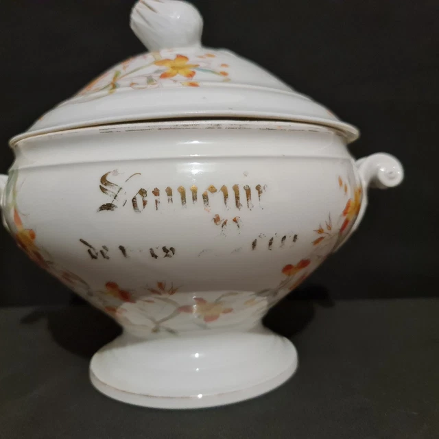 Soupière motif fleur porcelaine Italie | Selency