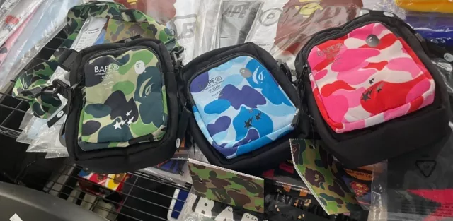 A BATHING APE Mini ABC Shoulder Bag Camo Crossbody, Japanese Magazine Exclusive