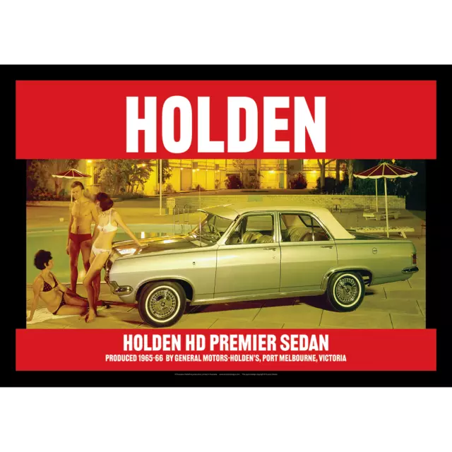 Holden HD Premier Sedan Art Print - GMH 1965-66 - Classic cars - 3 sizes poster