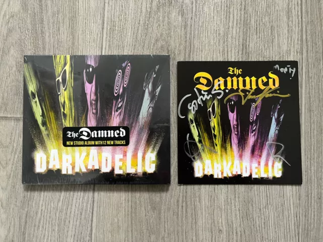 THE DAMNED DARKADELIC IMPORT CD + LIMITED FULL BAND SIGNED ART CARD Sealed