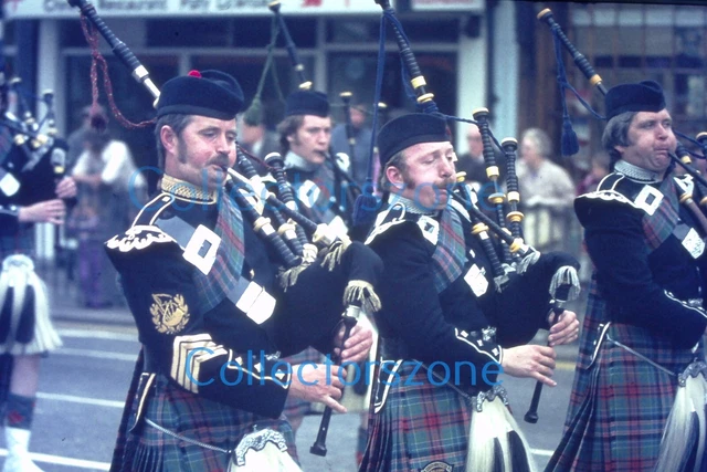 35mm Slide 1970's Doncaster Miners Rally Parade Scottish Pipe  Band pic 11