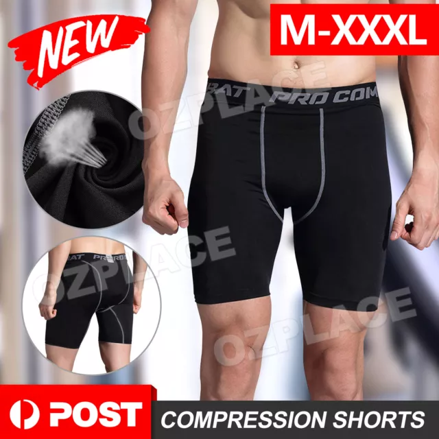 AU Men Sports Compression Shorts Pants Fitness Under Skin Base Layer Tights Pant