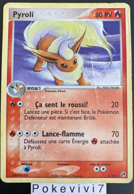 Carte Pokemon PYROLI 5/100 Holo Bloc EX Tempête de Sable FR