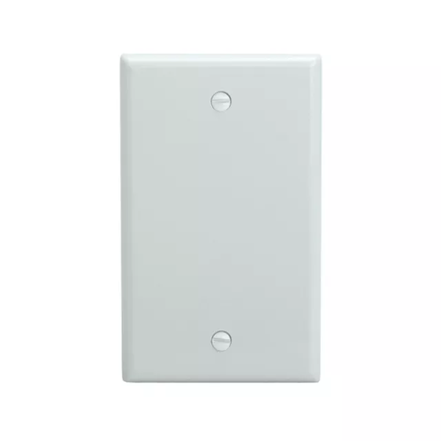 Blank 1 Gang Thermoplastic Panel Wall Plate GFCI White