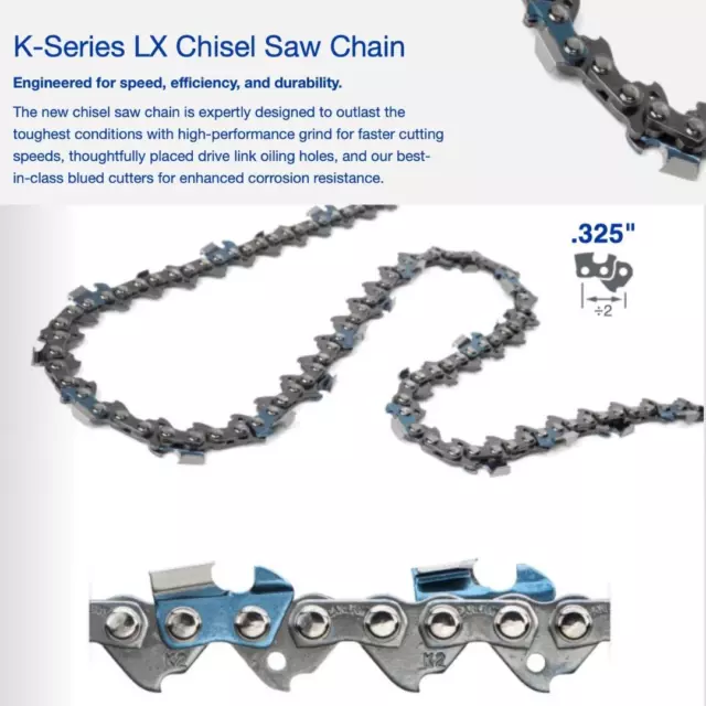 Chainsaw Chain NEW CARLTON® K2LX .325" .058" Chisel 2