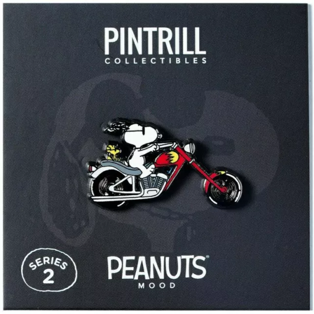 ⚡RARE⚡ PINTRILL x PEANUTS Motorcycle Snoopy Pin *BRAND NEW SEALED* 🏍