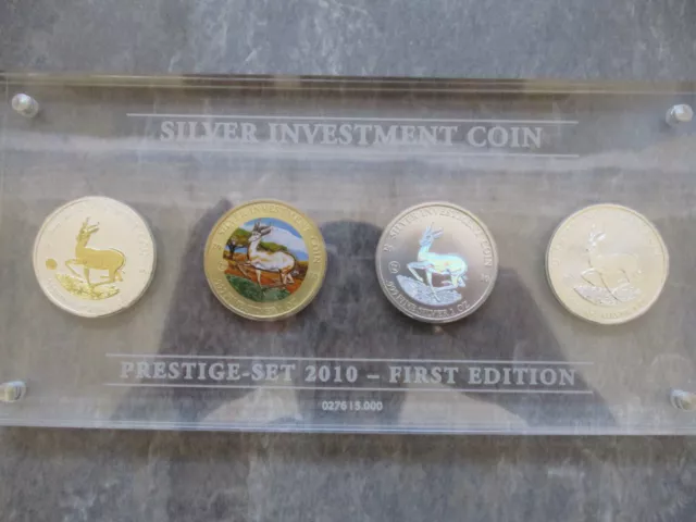 Silver Investment Coin Prestige Set Springbock 2010-First Edition