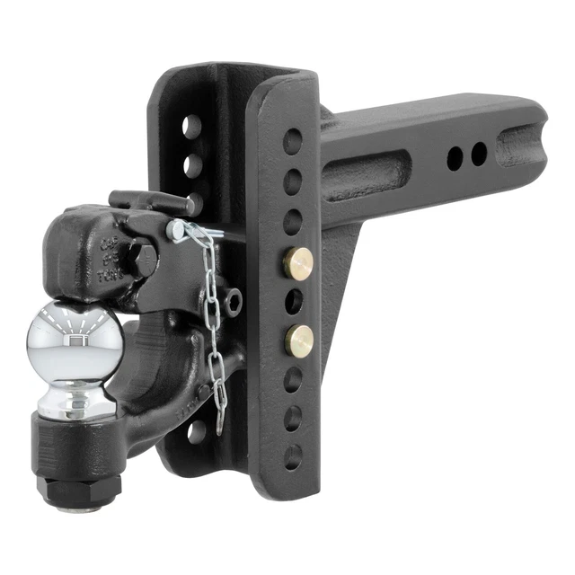 CURT 45908 Adjustable Channel Mount, 2-5/16" Ball & Pintle (2-1/2" Shank, 20K)