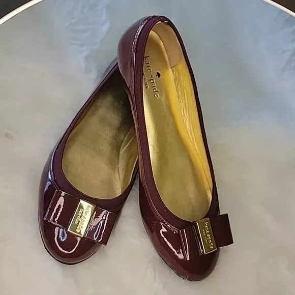 kate spade Burgundy Tock Ballet Flats