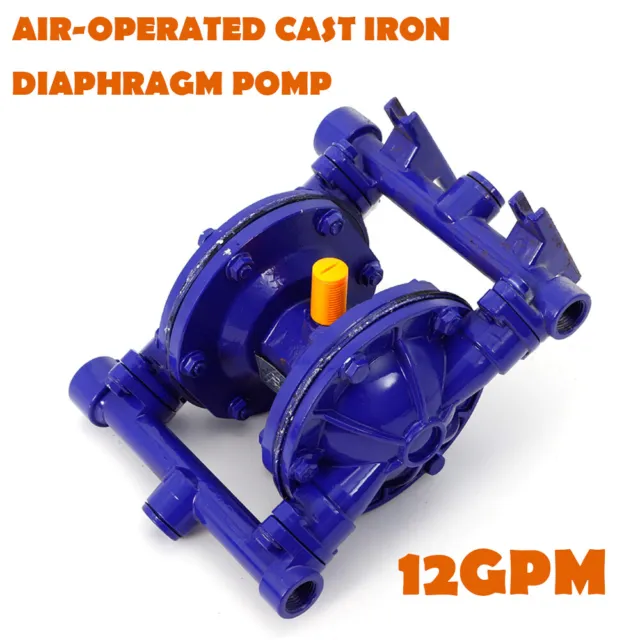 Air-Operated Double Diaphragm Pump 12GPM 1-1/2" In & Outlet For Industrial US