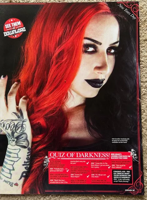 ASH COSTELLO / NEW YEARS DAY - 2015 full page UK magazine poster