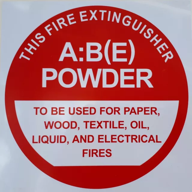 2 x A:B(E) FIRE EXTINGUISHER IDENTIFICATION SIGNS-FREE POSTAGE