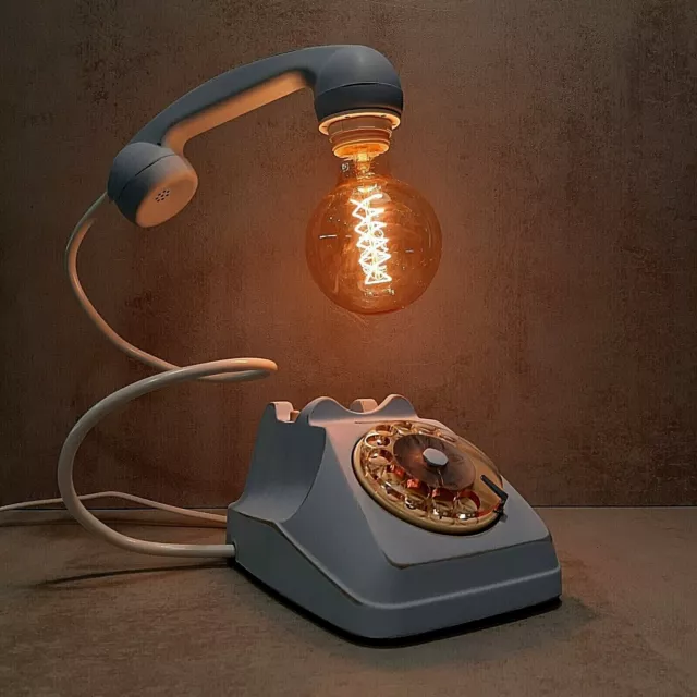 Lampada Abat-Jour Telefono a rotella Vintage anni 70/80 arredamento industriale