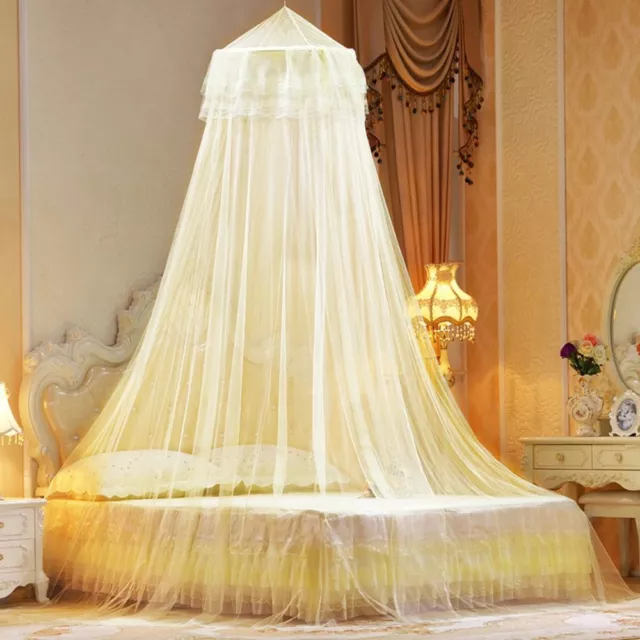 Elegant Lace Insect Bed Canopy Netting Curtain Round Dome Mosquito Net Bedding 2