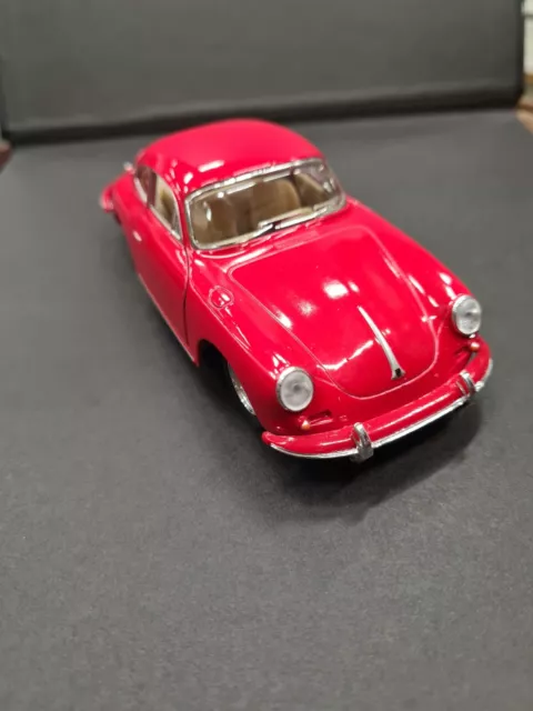 Porsche 356 B Carrera 2 Rouge Kinsmart Voiture Jouet Modèle 1/32 Echelle Métal