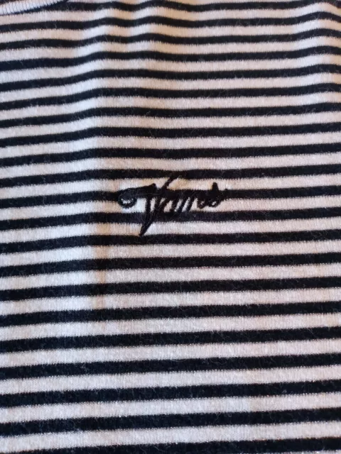 Vans Shirt Women's Small Top Black White Sparkly Stripe