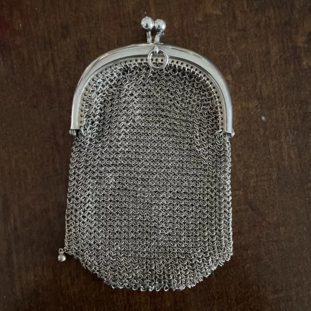 Silver Chain mail Coin Purse