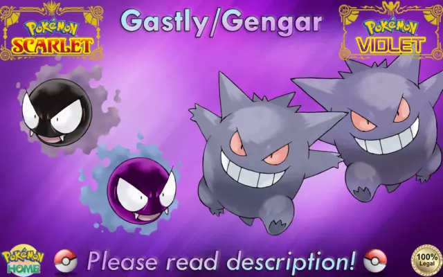 Shiny Event 6IV Gengar Sludge Wave Pokemon Sun and Moon 3DS