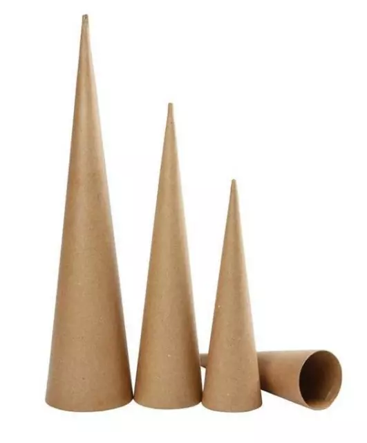 Cardboard Papier Mache Cones Craft Modelling -10x 8cm