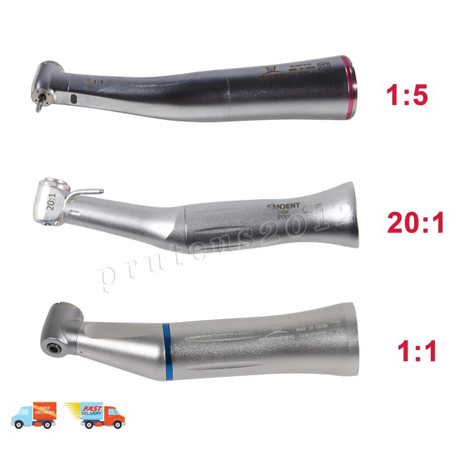 Seasky NSK-Style E-Type Latch Contra Angle Handpiece – Low Speed, 1:1, External Spray