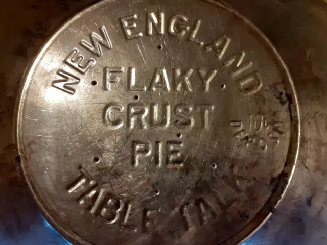 Vintage New England Table Talk Flaky Crust Pie Pan, 9 1/2" (Used Condition) 2