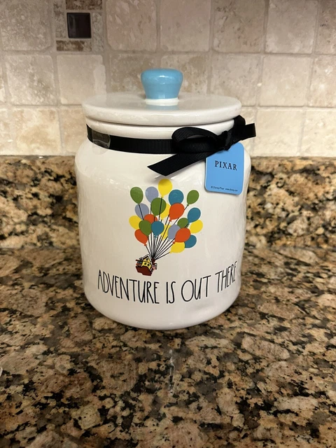 Rae Dunn Disney Pixar “Adventure Is Out There”  Canister UP Movie NWT 7.5”