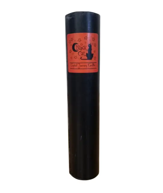 BLACK CAT - Crystal Journey Reiki Charged Herbal Magic 7" Pillar Candle