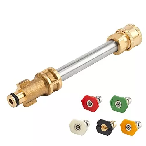 Pressure Washer Gun Adapter Replacement Ryobi Portland Husky 5 Nozzle Tips 1/4"