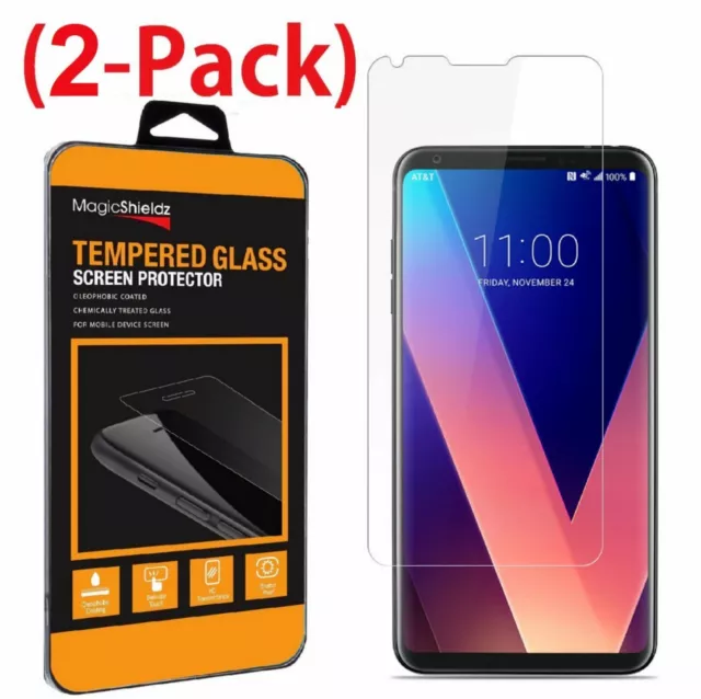 2 Pack  Premium Tempered Glass Screen Protector for LG V30/V30+ Plus/V35 ThinQ