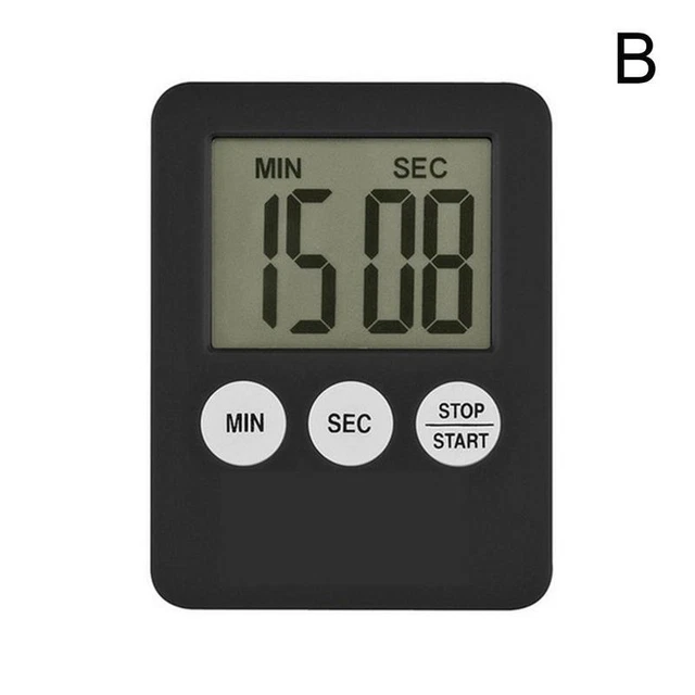 Black LCD Digital Kitchen Magnetic Cooking Timer Countdown Clock Electronic G4R