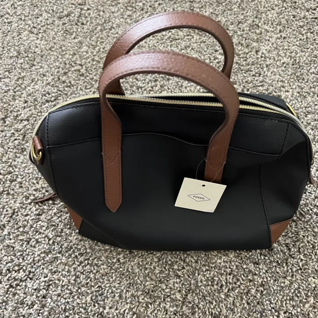 Fossil hailey on sale satchel black