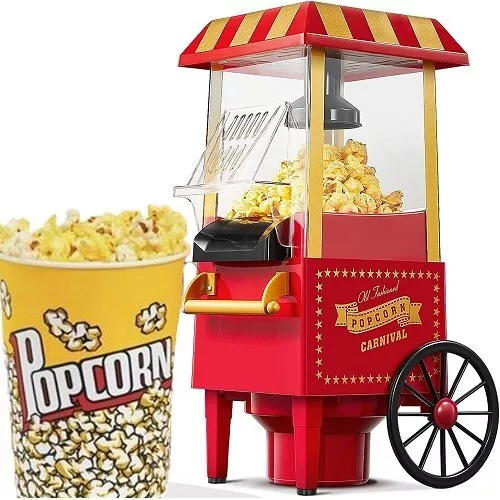 Carnival Retro Style Fun Popcorn Machine Vintage Electric Hot Air Popcorn Maker 2