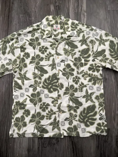 BRIAN BROTHERS FLORAL Hawaiian Men’s Shirt Green Size L $12.00 - PicClick