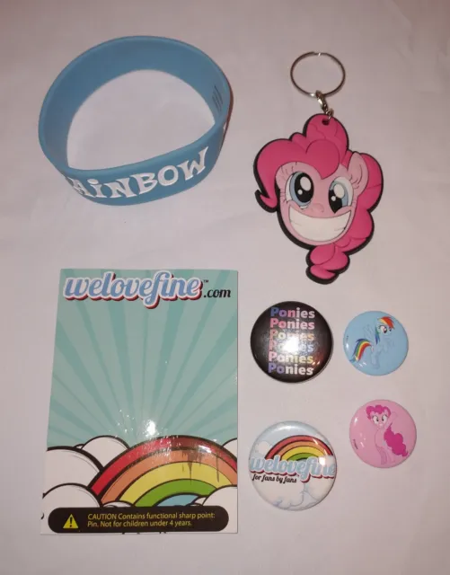 My Little Pony We Love Fine bundle badges bracelet charm Rainbow Dash Pinkie Pie