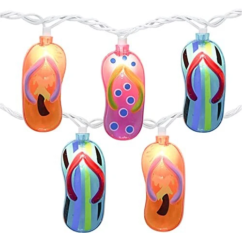Beach Slipper String Lights St Patrick's Day Decor 10ft Light for Bar C...