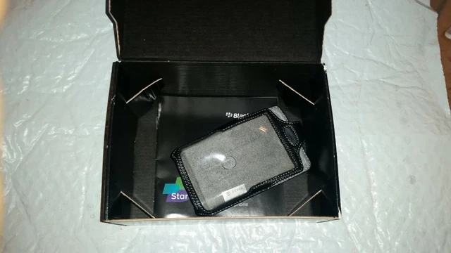 NEW Real Leather Case with Clear Cover Swivel Belt Clip BlackBerry Storm