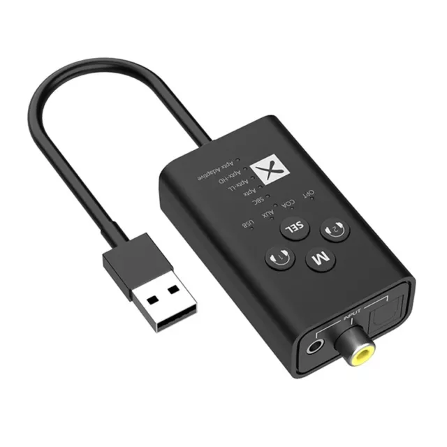 24 bits Bluetooth 5.2 Transmisor de Audio LL Adaptativo USB 3.5 Mm AUX-Glasfas8007