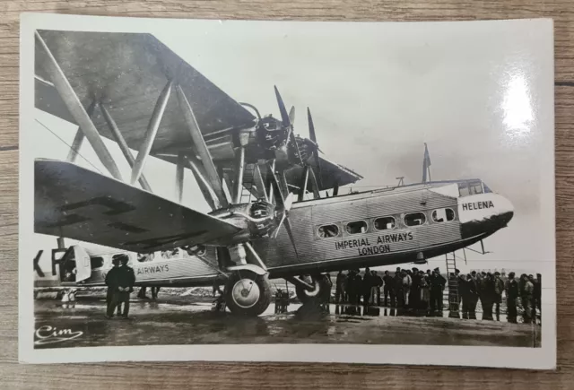 Ancienne Photo Carte Postale Avion Handley Page "Helena" Istres Aviation