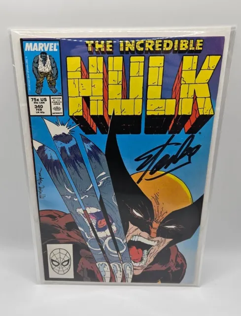 The Incredible Hulk #340 SIGNED BY STAN LEE Key Comic Book Marvel FREE POSTAGE