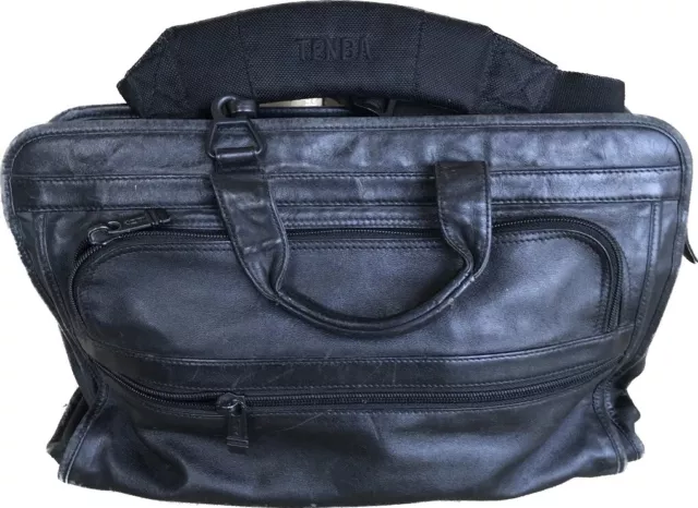 TUMI 9602D3 Alpha Leather Flap Zip Cross Body Shoulder Bag Satchel Carry On