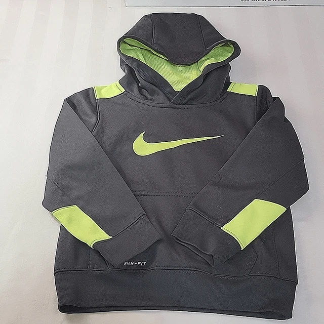 Grey and neon green nike hoodie outlet