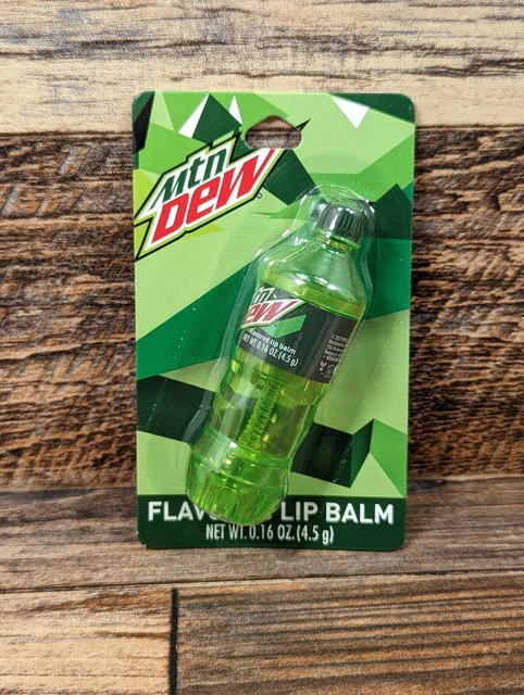 Bálsamo labial con sabor a rocío de montaña - 0,16 oz/4,5 g - forma divertida - botella de soda